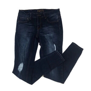 WJ106 Women’s Rue21 Dark Wash mid Rise Jegging Jeans 6L
